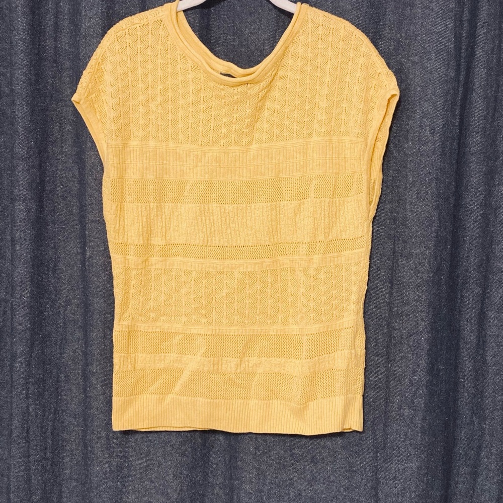 Style & Co. Mustard Knit Women's Blouse
